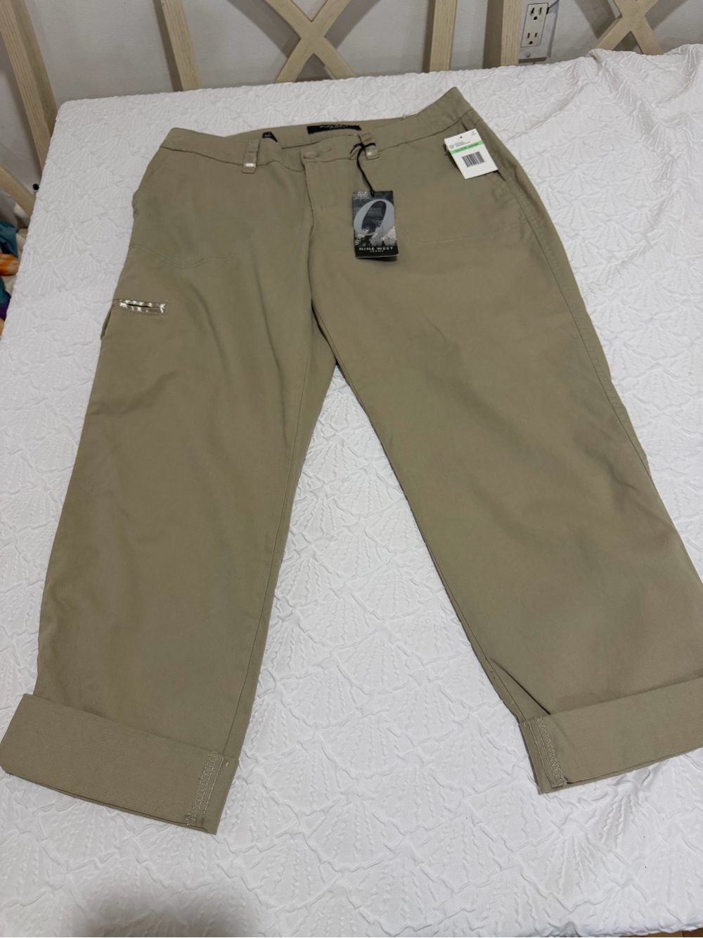 Nine West Men's Khaki Tan Crop Chinos